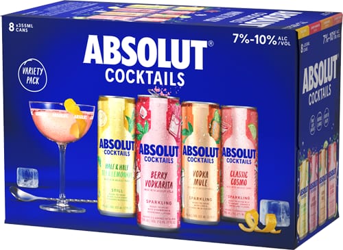 ABSOLUT COCKTAIL VARIETY 355ML 8CAN